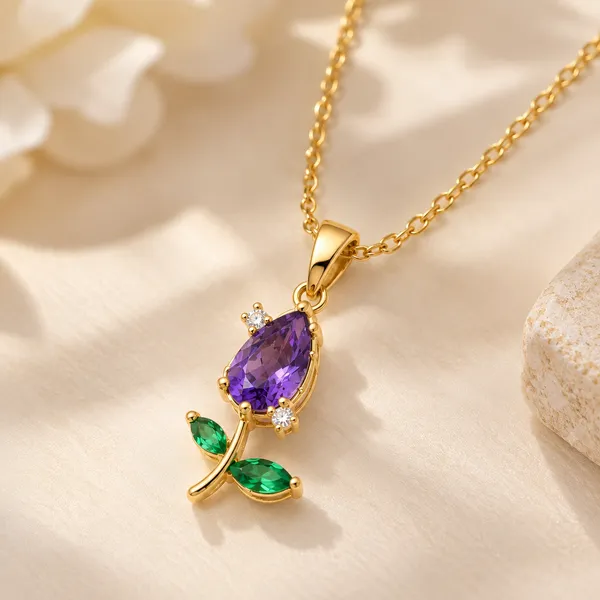 Amara_Purple_Floral_18k_Gold_Plated_Pendant_Necklace_Default_Title