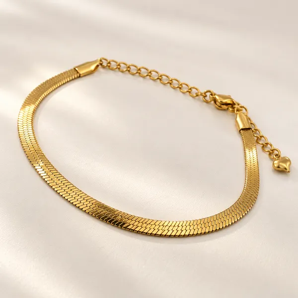 Aurelia_18k_Gold_Plated_Herringbone_Heart_Anklet_Default_Title