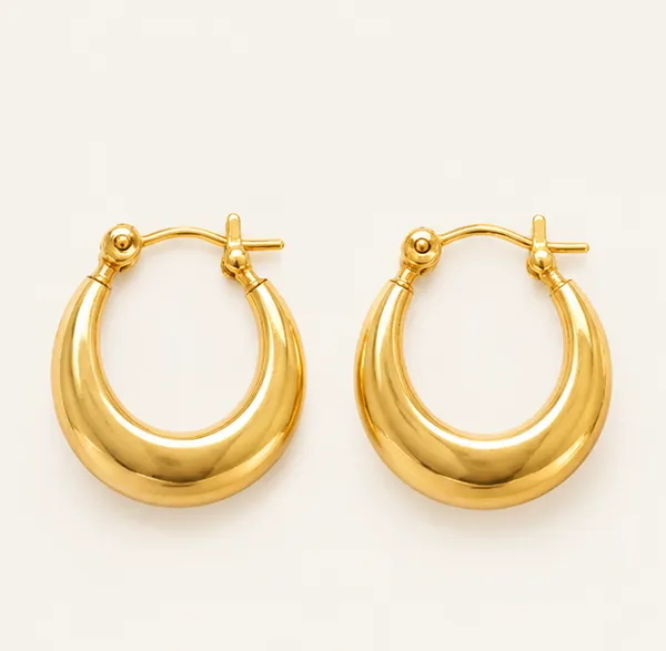 Luna_Sculpted_Hoop_Earrings_18k_Gold_Plated_Default_Title