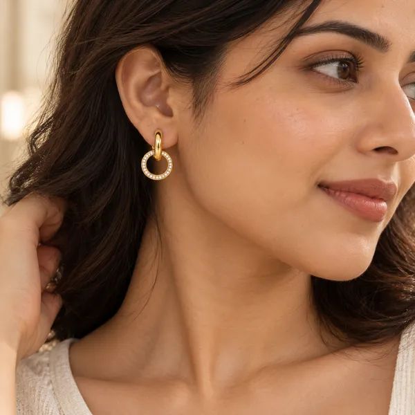 Celeste_Pav_Circle_Drop_Earrings_18k_Gold_Plated_Default_Title