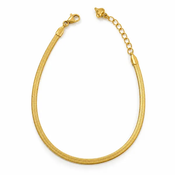 Classic_Herringbone_Anklet_18k_Gold_Plated_Default_Title