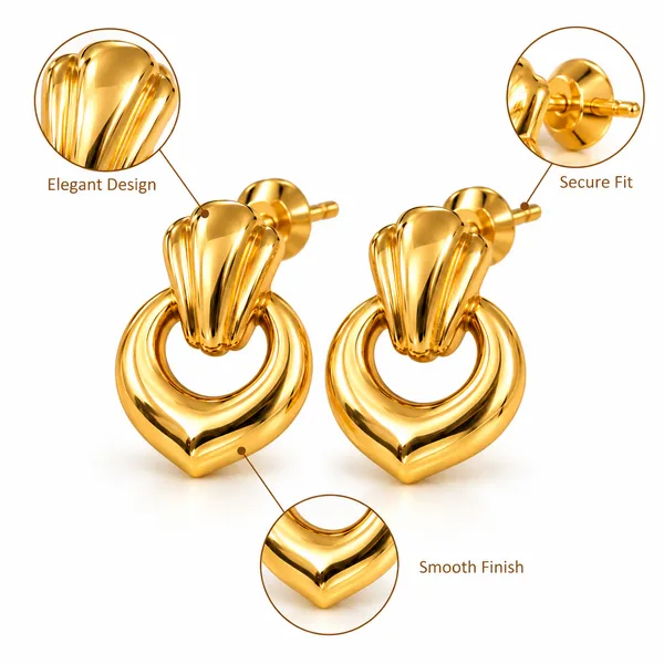Sculpted_Heart_Hoop_Earrings_18k_Gold_Plated_Default_Title