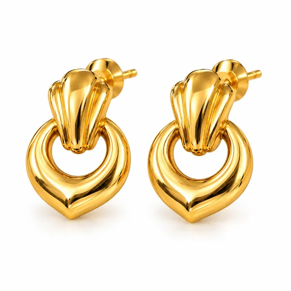 Sculpted_Heart_Hoop_Earrings_18k_Gold_Plated_Default_Title