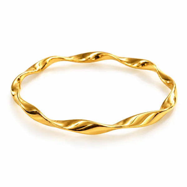 Twisted_Wave_Bangle_18k_Gold_Plated_Default_Title