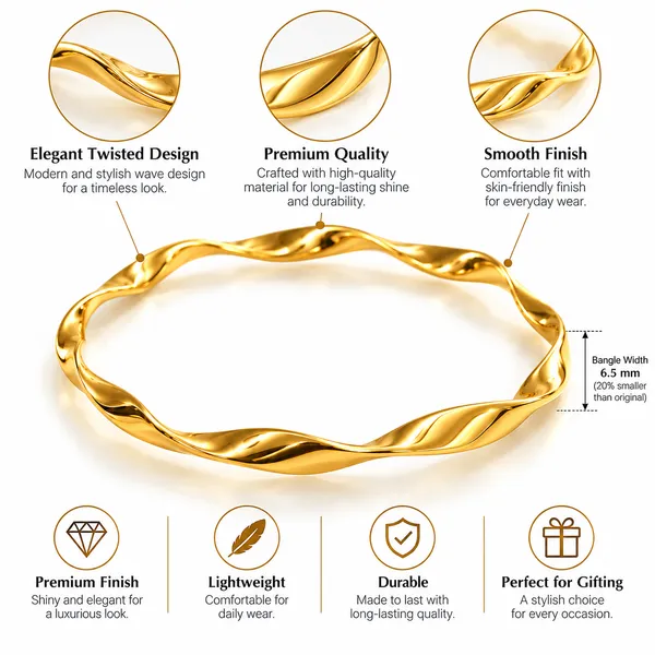 Twisted_Wave_Bangle_18k_Gold_Plated_Default_Title