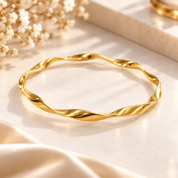 Twisted_Wave_Bangle_18k_Gold_Plated_Default_Title