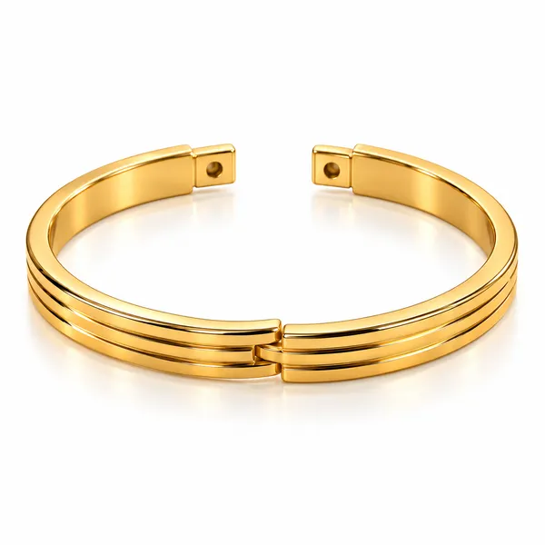 Triple_Line_Minimalist_Cuff_Bangle_18k_Gold_Plated_Default_Title