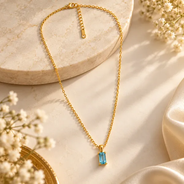 Blue_Emerald_Cut_Pendant_Necklace_18k_Gold_Plated_Default_Title