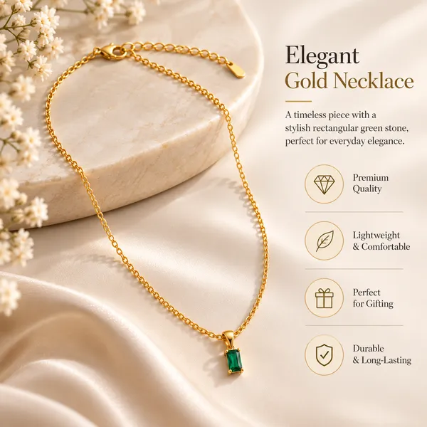 Emerald_Cut_Green_Pendant_Necklace_18k_Gold_Plated_Default_Title