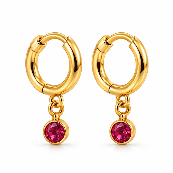Ruby_Red_Stone_Drop_Hoop_Earrings_18k_Gold_Plated_Default_Title