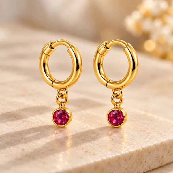 Ruby_Red_Stone_Drop_Hoop_Earrings_18k_Gold_Plated_Default_Title