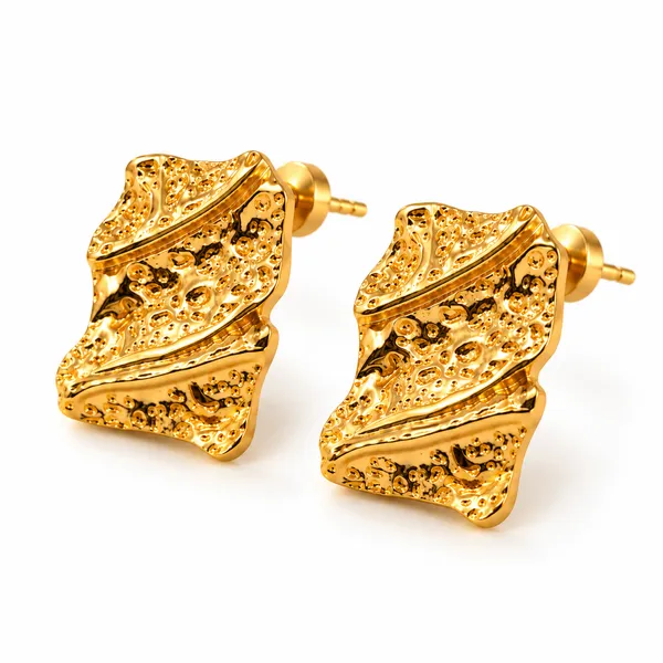 Hammered_Wave_Stud_Earrings_18k_Gold_Plated_Default_Title