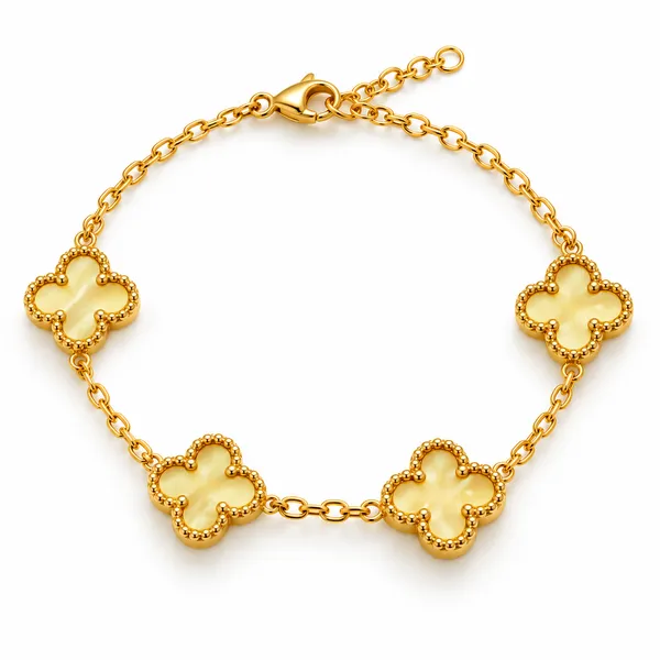 Clover_Charm_Bracelet_18k_Gold_Plated_Default_Title