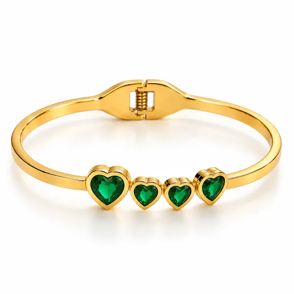 Emerald_Heart_Bangle_18k_Gold_Plated_Default_Title