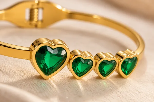 Emerald_Heart_Bangle_18k_Gold_Plated_Default_Title