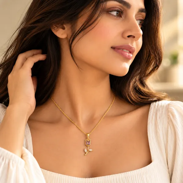 Tulip_Gemstone_Pendant_Necklace_18k_Gold_Plated_Default_Title