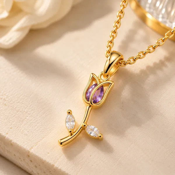 Tulip_Gemstone_Pendant_Necklace_18k_Gold_Plated_Default_Title