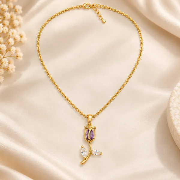 Tulip_Gemstone_Pendant_Necklace_18k_Gold_Plated_Default_Title