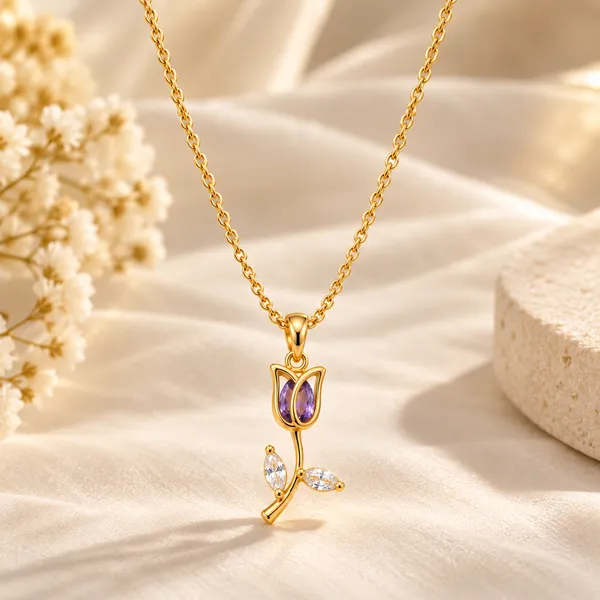 Tulip_Gemstone_Pendant_Necklace_18k_Gold_Plated_Default_Title