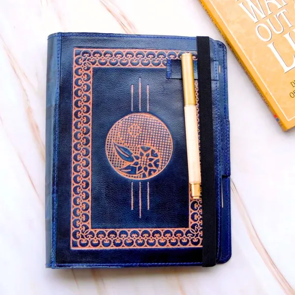 Reusable_A5_Notebook_Cover__-_Fibonacci-_Sacred_Geometry_/_Yin_Yang