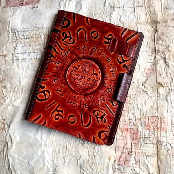 Reusable_A5_Notebook_Cover_-_Lost_Indic_Script-_Kaithi_/_Nalanda_Seal-_Lost_Indic_Seal