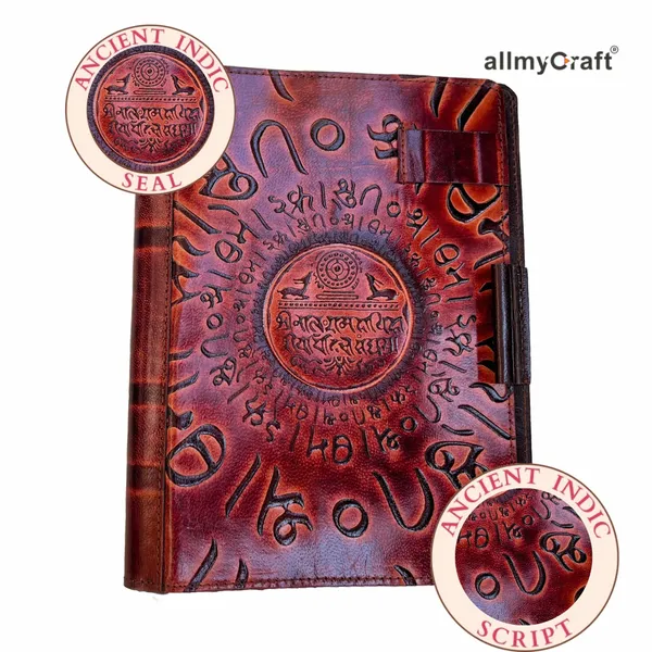 Reusable_A5_Notebook_Cover_-_Lost_Indic_Script-_Kaithi_/_Nalanda_Seal-_Lost_Indic_Seal