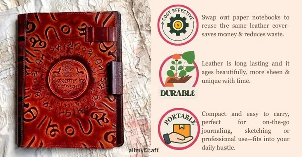 Reusable_A5_Notebook_Cover_-_Lost_Indic_Script-_Kaithi_/_Nalanda_Seal-_Lost_Indic_Seal
