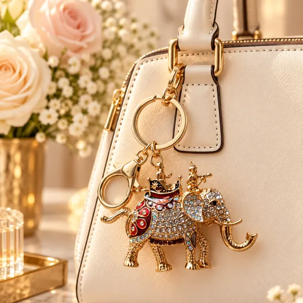Keychain_Chhatrapati_Shivaji_With_Royal_Elephant_Crystal_Rhinestone_Default_Title