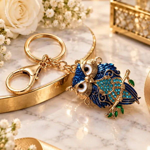 Keychain_Royal_Blue_Owl_Crystal_Keychain_Default_Title