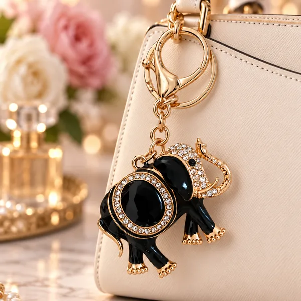 Keychain_Royal_Black_Elephant_Crystal_Keychain_Default_Title