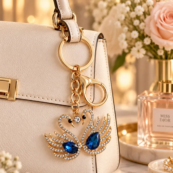 Keychain_Royal_Twin_Swan_Crystal_Keychain_Default_Title