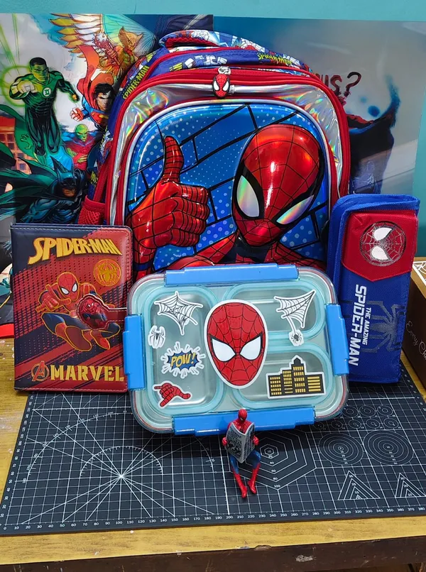 Pidey_Full_School_Combo_Set_3d_Backpack_Bento_Premium_Lunch_Box_Stationary_Case_Diary_Spideey_Newspaper_Mini_Figurine_Default_Title