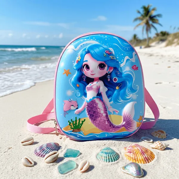 Backpack_Blue_Mermaid_3d_Kids_School_Default_Title