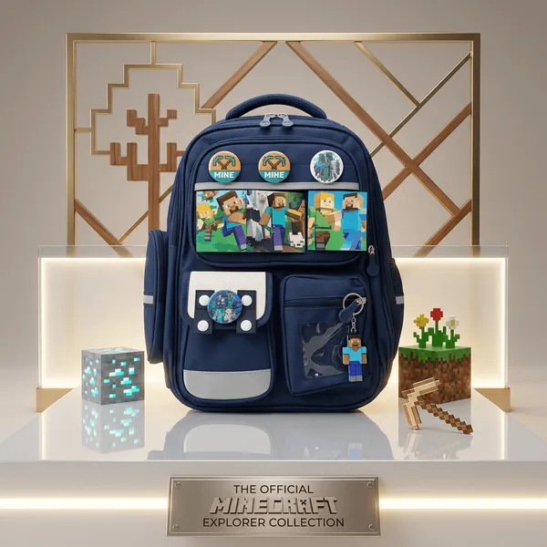 Backpack_Minecraft_Multi_Compartment_School_Backpack_For_Kids_Teens_Navy_Blue_Default_Title