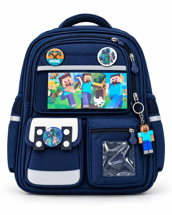 Backpack_Minecraft_Multi_Compartment_School_Backpack_For_Kids_Teens_Navy_Blue_Default_Title