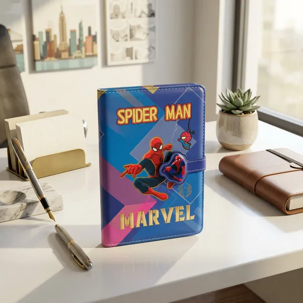 Diary_Pider_M_N_Printed_Kids_With_Snap_Magnet_Closure_Blue_Default_Title