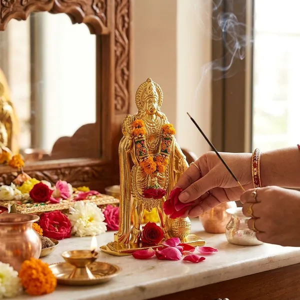 Idol_Gold_Toned_Metal_Figurine_Of_Lord_Hanuman_Default_Title