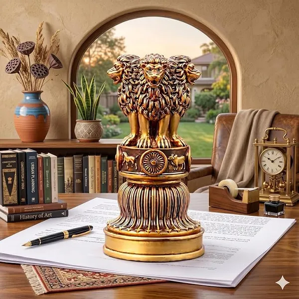 Idol_Ashoka_Lion_Capital_Statue_Golden_Finish_Default_Title