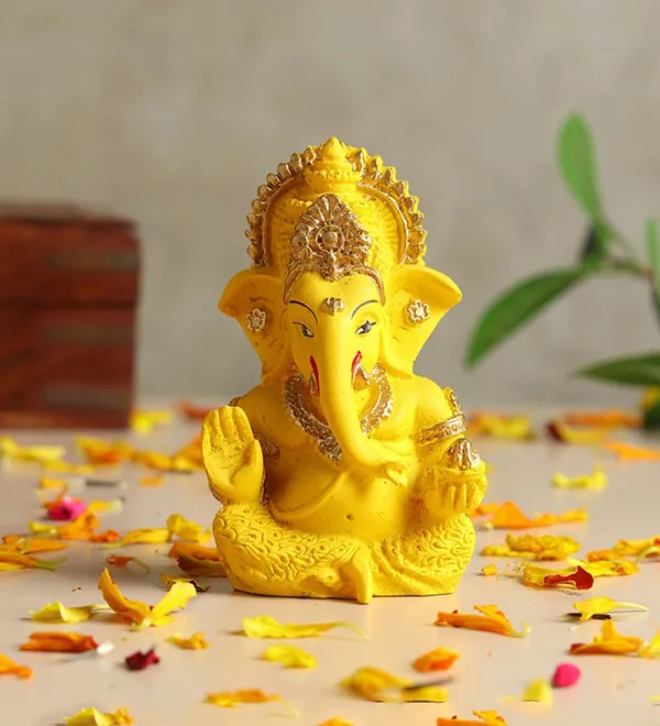 Idol_Yellow_And_Gold_Polyresin_Lord_Ganesha_Default_Title