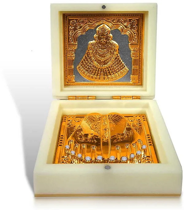 Idol_Gold_Plated_Khatu_Shyam_Ji_Charan_Paduka_And_Photo_Frame_Default_Title