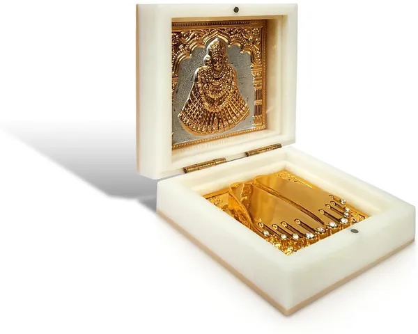 Idol_Gold_Plated_Khatu_Shyam_Ji_Charan_Paduka_And_Photo_Frame_Default_Title