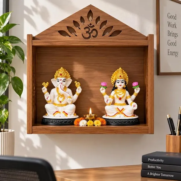 Idol_Lakshmi_Ganesh_Idol_Set_Of_2_White_Gold_Hindu_God_Statue_Default_Title