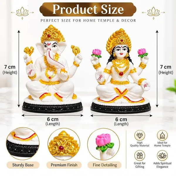 Idol_Lakshmi_Ganesh_Idol_Set_Of_2_White_Gold_Hindu_God_Statue_Default_Title