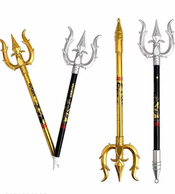 Pen_Trishul_Design_Novelty_Pen_Gold_And_Silver_Colour_Pack_Of_02_Default_Title