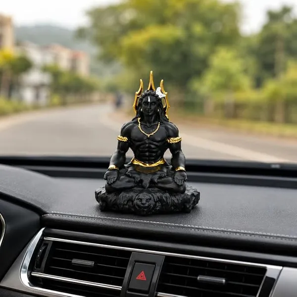 Idol_Matte_Black_And_Gold_Adiyogi_Shiva_Meditation_Default_Title