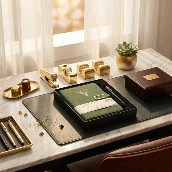 Diary_Forest_Green_Leatherette_With_Pen_Combo_Set_With_Packaging_Green