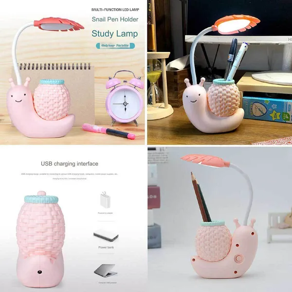 Lamp_Cute_Snail_Led_Desk_Lamp_With_Pen_Holder_Usb_Cable_Default_Title