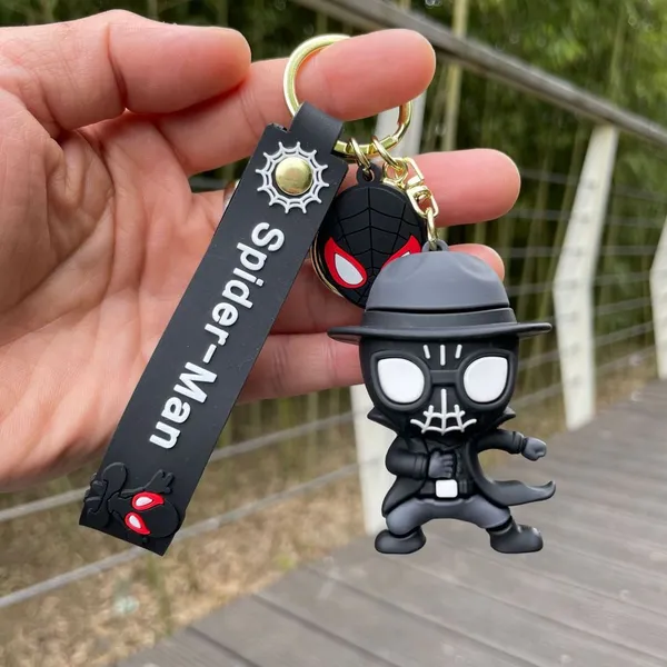 Keychain_Pider_Man_Noir_3d_Silicone_Default_Title