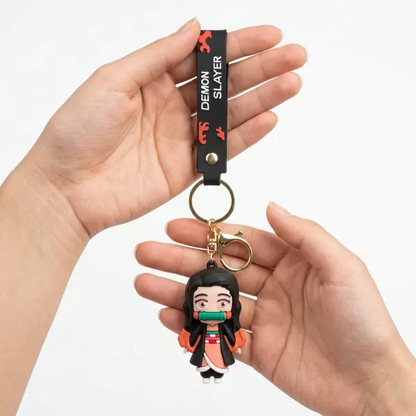 Keychain_Nezuko_Kamado_3d_Silicone_Rubber_Default_Title
