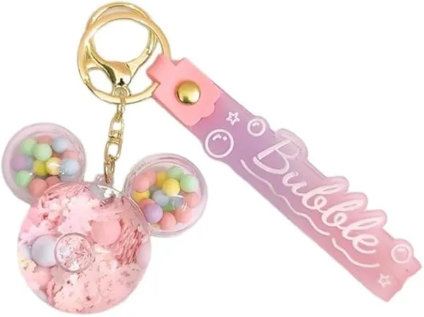 Keychain_Bubble_Mickey_Shaker_Glitter_Pink